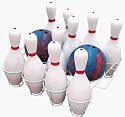 Gym And Outdoor Games Indoor Games Bowling Storage Basket - Bowling Basket W/ Pins & Two 2.5 Lb. Balls - Set