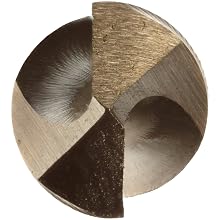 Cleveland 2133 Style Cobalt Steel Short Length Drill Bit, Bronze Oxide, Round Shank, 135 Degree Split Point