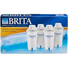 Brita Water Filter Pitcher Replacement Filters, 4 Count