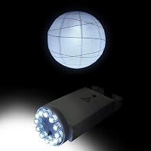 Fortune PLL-12W Paper Lantern 12 LED Light, 1-5/8" Width x 3-5/8" Height, White