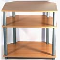 Langdale Beech / Silver Entertainment Unit / TV Stand for TVs of up to 24" ( 32" with overhang )