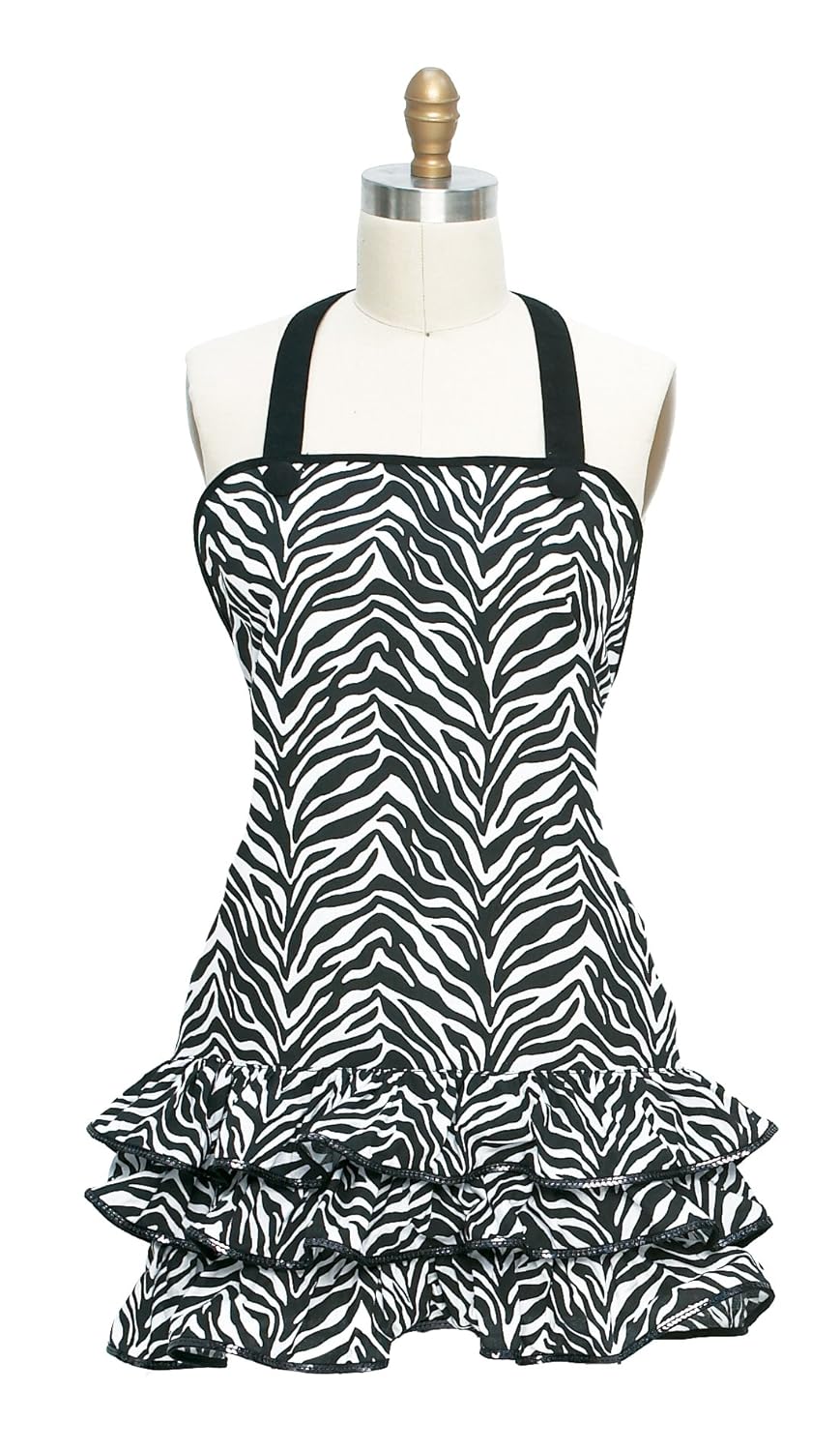 Kay Dee Designs Zebra Stripe Frill Apron