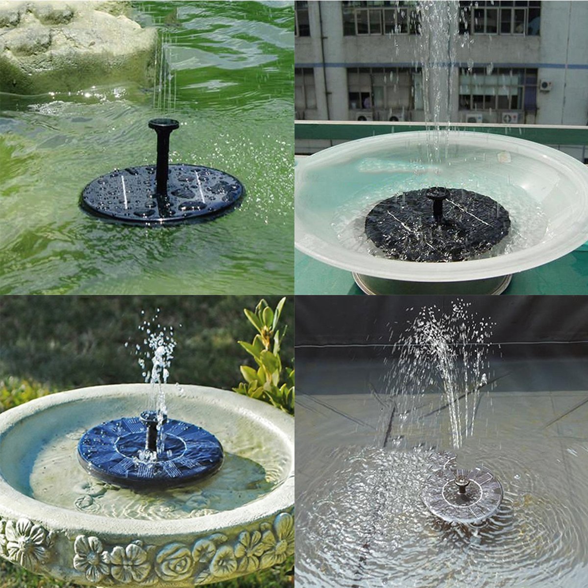 Solar Power Bird Bath Fountain,SOONHUA Solar Panel Water Floating