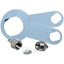 Whatman 1980-001 Stainless Steel Membrane Filter Holder Syringe Filter Type, 13mm Diameter