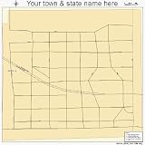 Huge Street & Road Map of Admire, Kansas KS - Printed poster size wall atlas of your home town