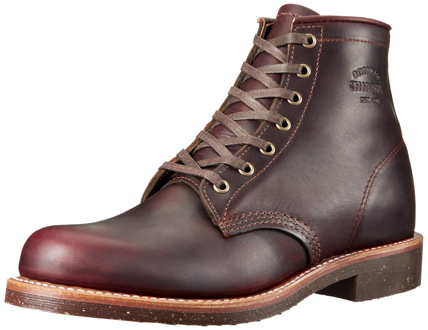 chippewa men's apache lace up boots chocolate
