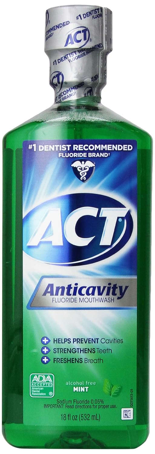 Amazon.com : ACT Anticavity Fluoride Rinse, Cinnamon, Alcohol Free ...