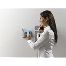Post-it Pop-up Notes Dispenser with Lined Neptune Blue Notes, 4 x 4-Inches, Brushed Stainless Steel