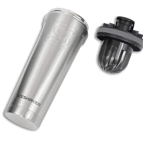 Ice Shaker Stainless Steel Insulated Water Bottle Protein Mixing Cup