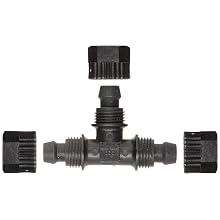 Parker Pargrip GBMT-222 PFA Tube Fitting, Branch Tee, Tube OD x Tube OD x NPT Male