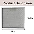 Beaufan 3 PCS 5MU36 Aluminum Mesh Replacement Filter Compatible with COSMO COS-5MU36 36 in. Delta Collection Ducted Under Cabinet Range Hood 