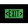 Safe Glow Photoluminescent Exit Sign, "EXIT" with Left and Right Arrows Symbol, 16-29/32" Length x 9-1/2" Width x 1/4 " Height, T-Bar Mount (Pack of 1)