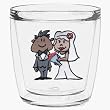 Wedding Couple 12 oz Double-Old-Fashioned Insulated Beverage Tumbler, Clear
