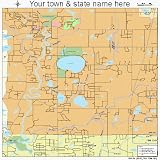 Huge Street & Road Map of Oak Grove, Minnesota MN - Printed poster size wall atlas of your home town