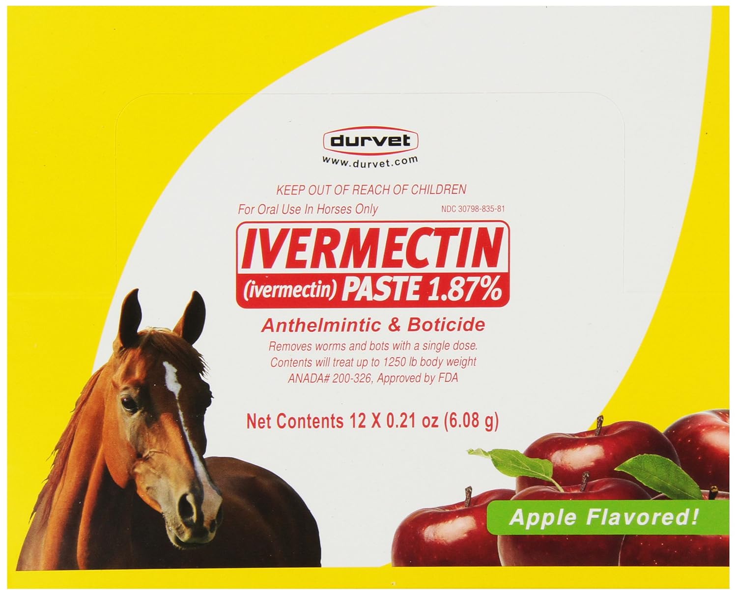 Durvet 12Pack Ivermectin Dewormer Paste for Horses See more at http