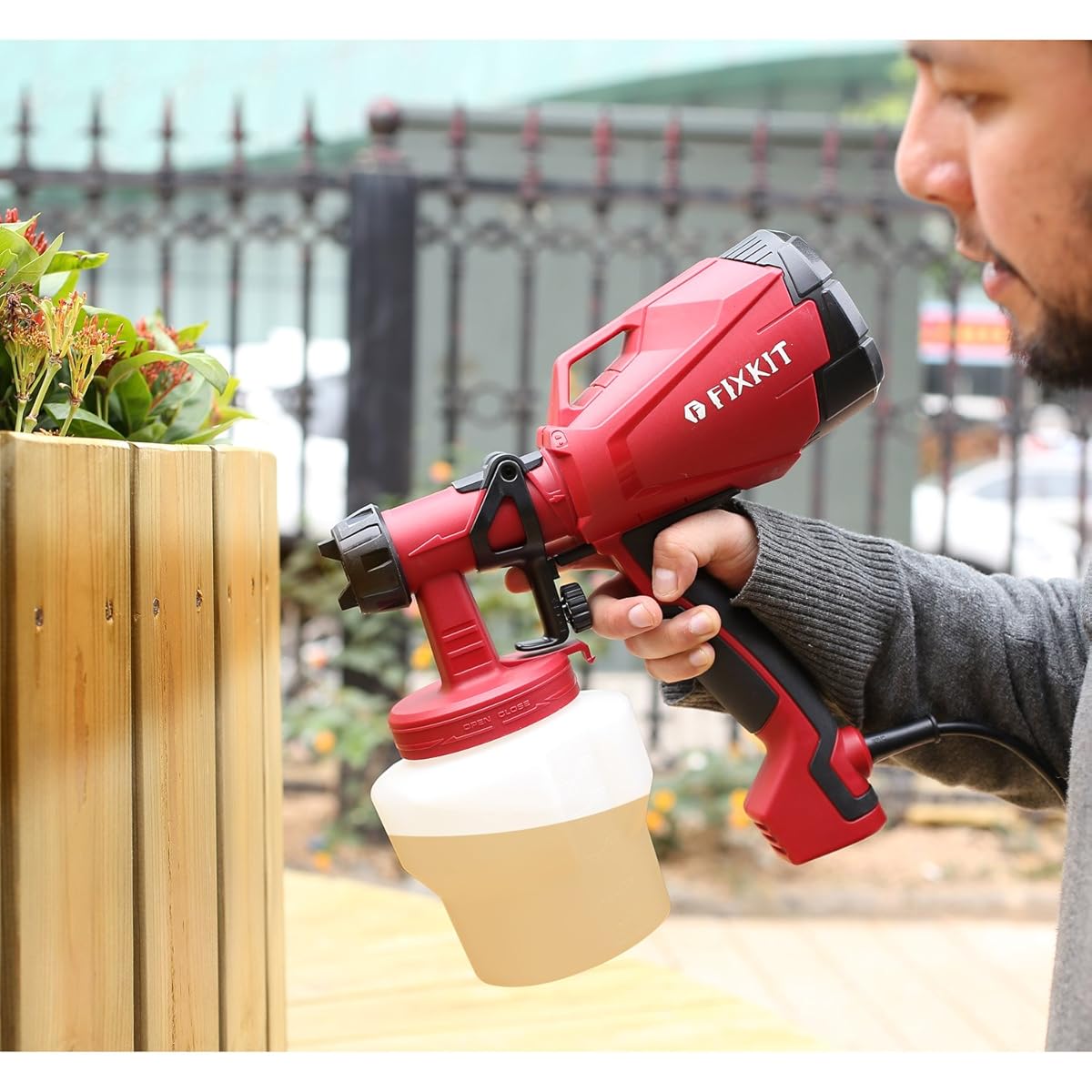 FIXKIT Paint Sprayer Power Painter, Electric Sprayer Gun with Three