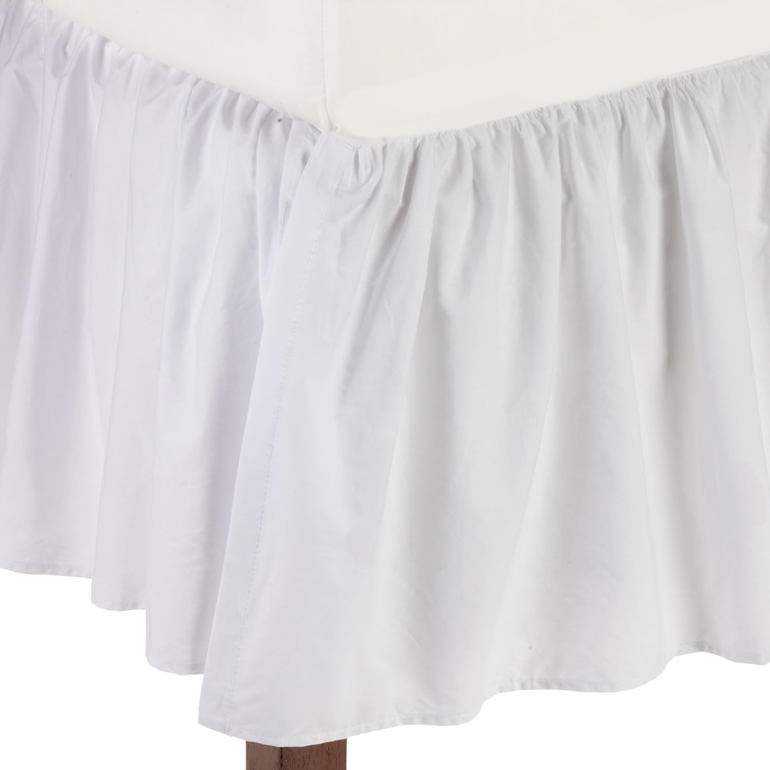 American Baby Company 100 Cotton Percale Ruffle Crib Skirt, White