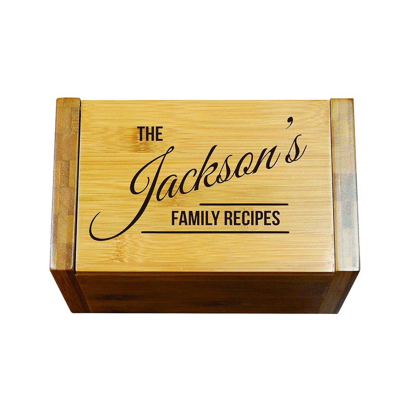 Engraved Recipe Box 4x6 Card Holder Personalized Custom Gifts For Mom