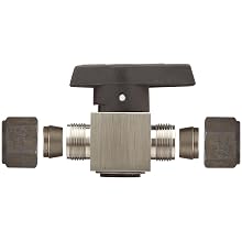 Parker 8Z-PR6-VT-SS Stainless Steel 316 Plug Valve, 1/2" CPI Compression Fitting