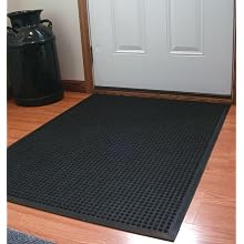 Durable Corporation 630S0034CH Charcoal Polyester Stop-N-Dry Carpet, 4' L x 3' W x 1/2" Thick, For Indoor and Vestibule