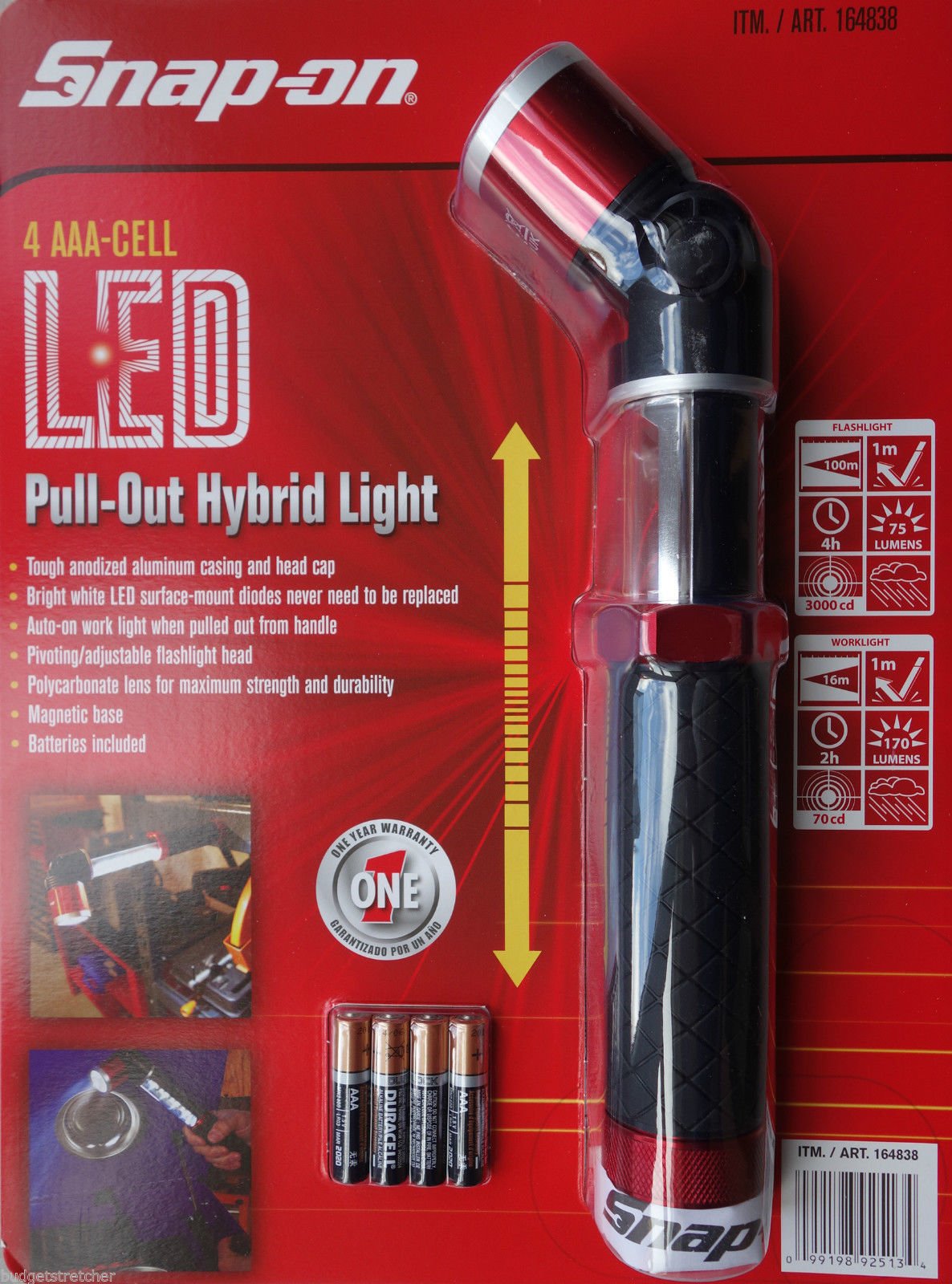 Snapon LED Light PullOut Hybrid Inspection Lamp Flashlight Base 2014 eBay
