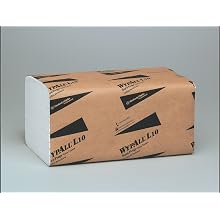 Kimberly-Clark Wypall 01770 L10 Sani-Prep 1-Ply Paper-Banded Dairy Towels, 10-1/2" Length x 9-19/64" Width, White (12 Packs of 200)