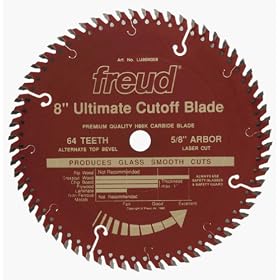 Freud LU85R008 8-Inch 64 Tooth ATB Ultimate Cut-Off Saw Blade with 5 8-Inch Arbor and... by Freud