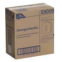 Georgia-Pacific GP 59009 Translucent Smoke Jumbo Jr. Bathroom Tissue Dispenser, 10.61" Width x 11.29" Height x 5.39" Depth