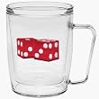 Roll the Dice! 18 oz Insulated Coffee Mug, Clear