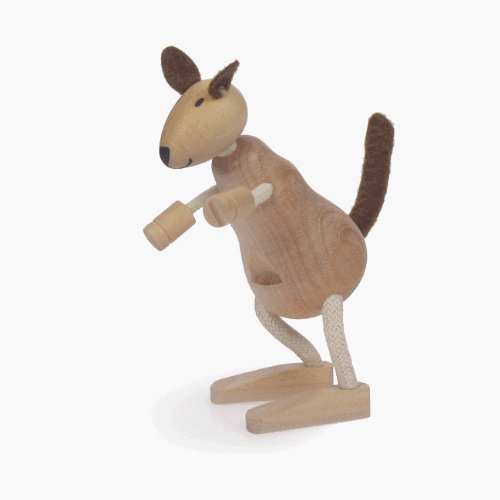 Childrens Toyshop  Toys : Wooden Anamalz - Kangaroo
