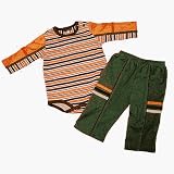 Rabbit Moon stripe outfit
