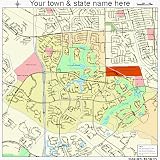 Street & Road Map of Cinco Ranch, Texas TX - Printed poster size wall atlas of your home town