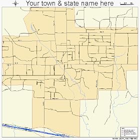 Huge Street & Road Map of Van, Texas TX - Printed poster size wall atlas of your home town