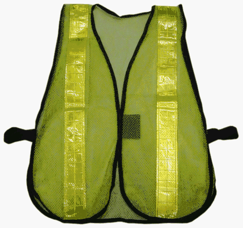 High-Visibility Yellow Safety Vest with Relective Tape - Lightweight Mesh