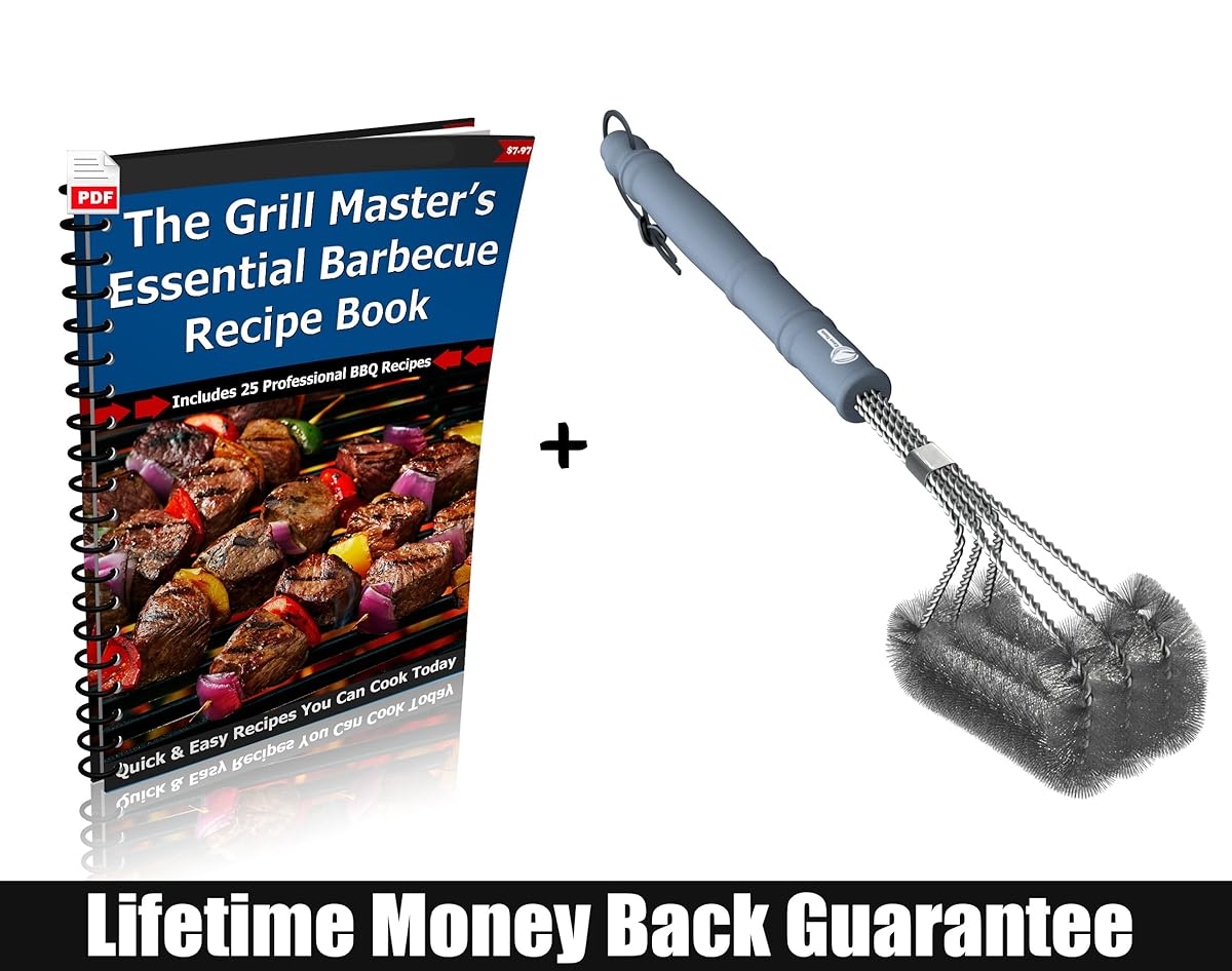 BBQ Grill Brush New & Improved 100 RUST PROOF DESIGN Stainless