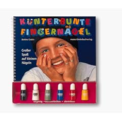 Kunterbunte Fingern�gel, m. 6 Nagellackfl�schchen