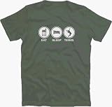 EAT SLEEP TENNIS radfahren T-Shirt S-XXL Olive XXL