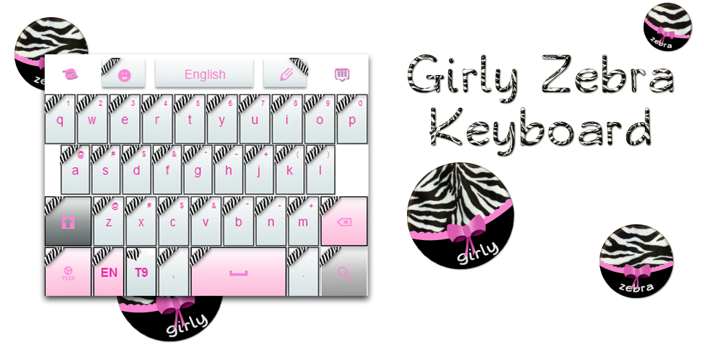 Girly Zebra Keyboard Appstore for Android