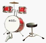 Schoenhut Toy Drum Set- Red/ White