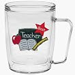 Best Teacher 18 oz Insulated Coffee Mug, Clear