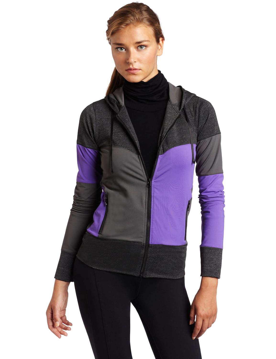 Hknb Heidi Klum For New Balance Women's Paneled Zip-Up Hoodie