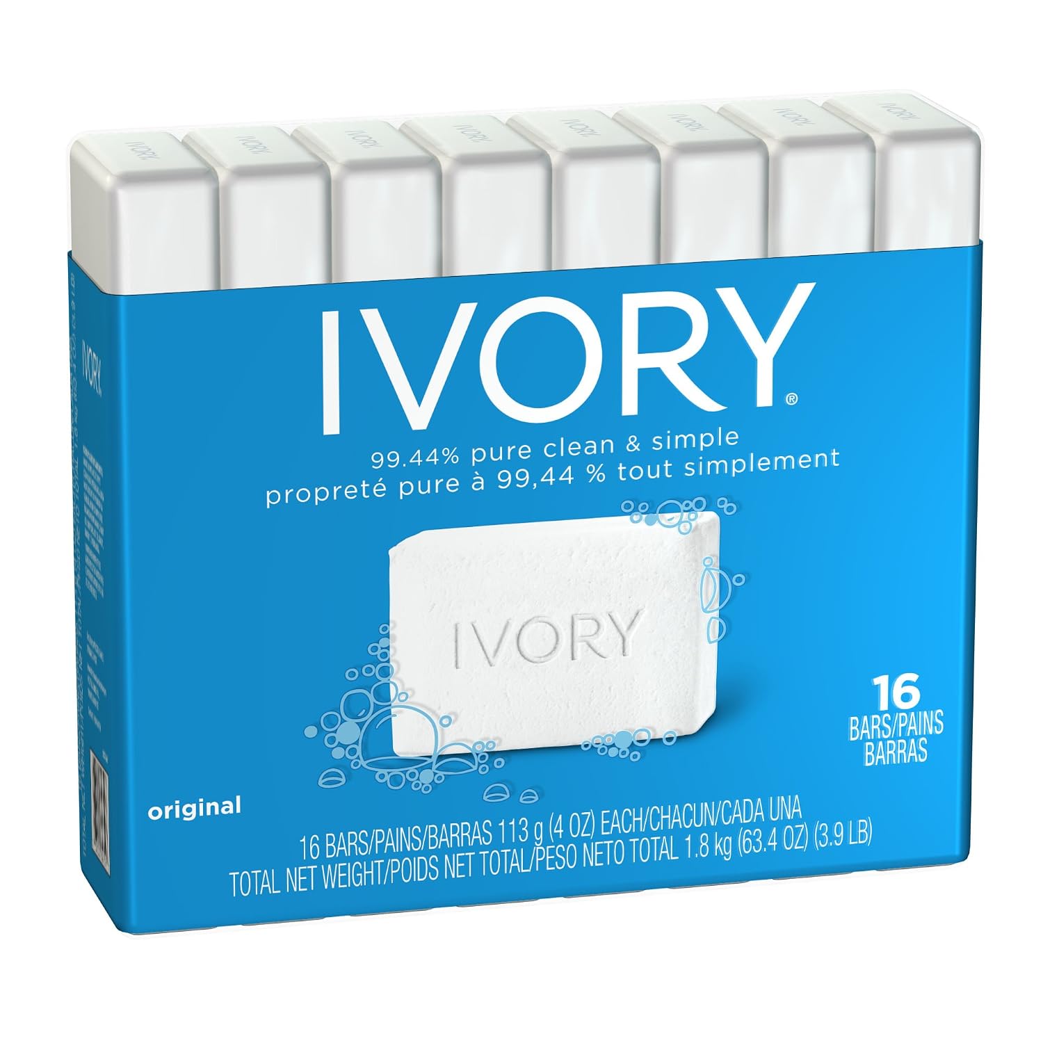 Ivory Original 16-Count: Bath Size Bars (4 Oz), 64 Ounce ,$3.99