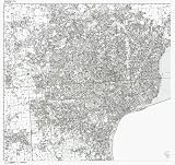 Detroit, MI Street Detail Metro Area ZIP Code Map, wall sized print by WorkingMaps, Measured in inches 41x40.