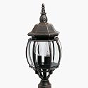 Decorative Lighting 1035BK Crown Hill 3-Light Outdoor Pole - Post Lantern - Black
