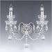 Crystal & Chrome Plated 2 Lamp Wall Light