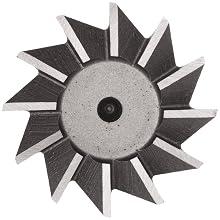 Niagara Cutter DT456 Single Angle Shank Type Dovetail Cutter, High Speed Steel, Uncoated (Bright), Weldon Shank, 45 Degree Angle, 2-1/2" Cutter Diameter, 12 Tooth, 3/4" Face Width