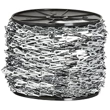 Campbell 0710227 Hobby and Craft Sash Chain, Chrome Plated, #2 Trade, 0.016" Diameter, 29 lbs Load Capacity, 164 Feet Reel