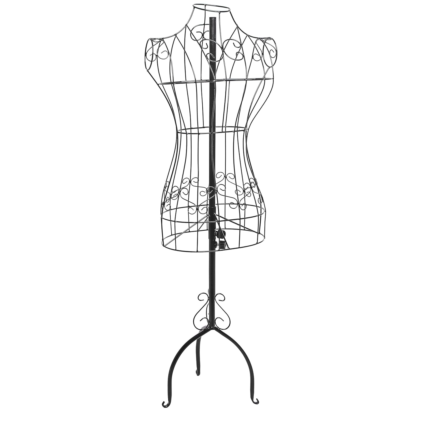 Display Stand Dress Form Mannequin Female Torso Metal Wire Vintage Body
