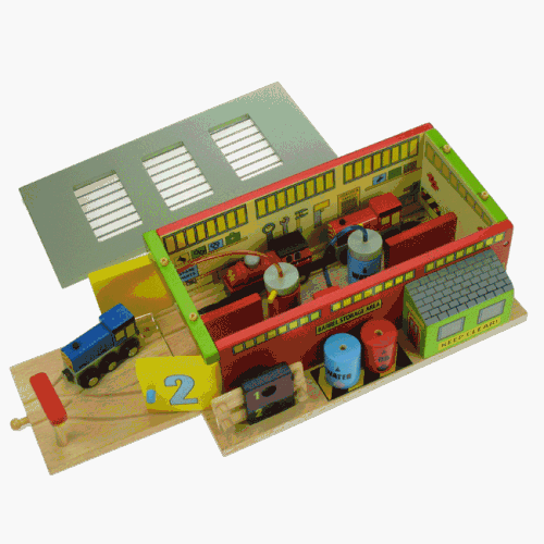 Buy Wooden Train Track Accessories - Double Engine repair Shed (compatible with other leading brands) - Bigjigs Rail online at Discounted New and Used prices. Delivered to your door with Childrens Toyshop.com