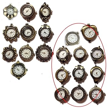 【クリックで詳細表示】【取得NG】時計 ヘッダー 10個 セット ハンドメイド 部品 アンティーク 調 【 合金 】 選べる2セット！ (B)： スポーツ＆アウトドア